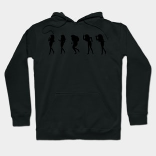 Lum black silhouettes from Urusei Yatsura Hoodie